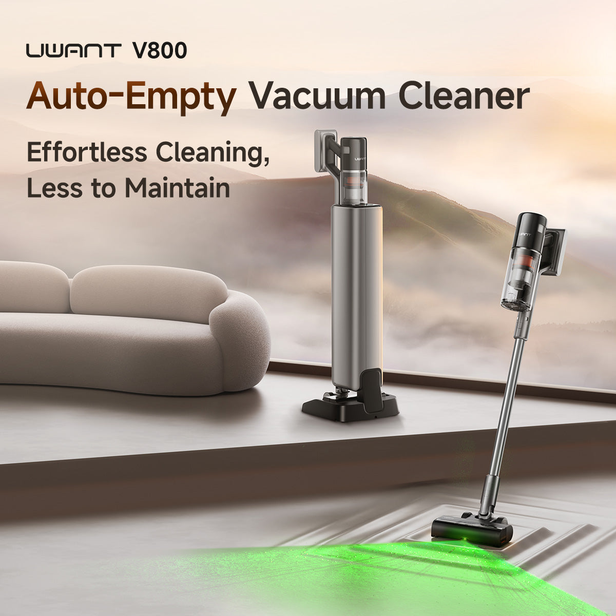 UWANT V800 Self-Emptying Stick Vacuum – UWANT